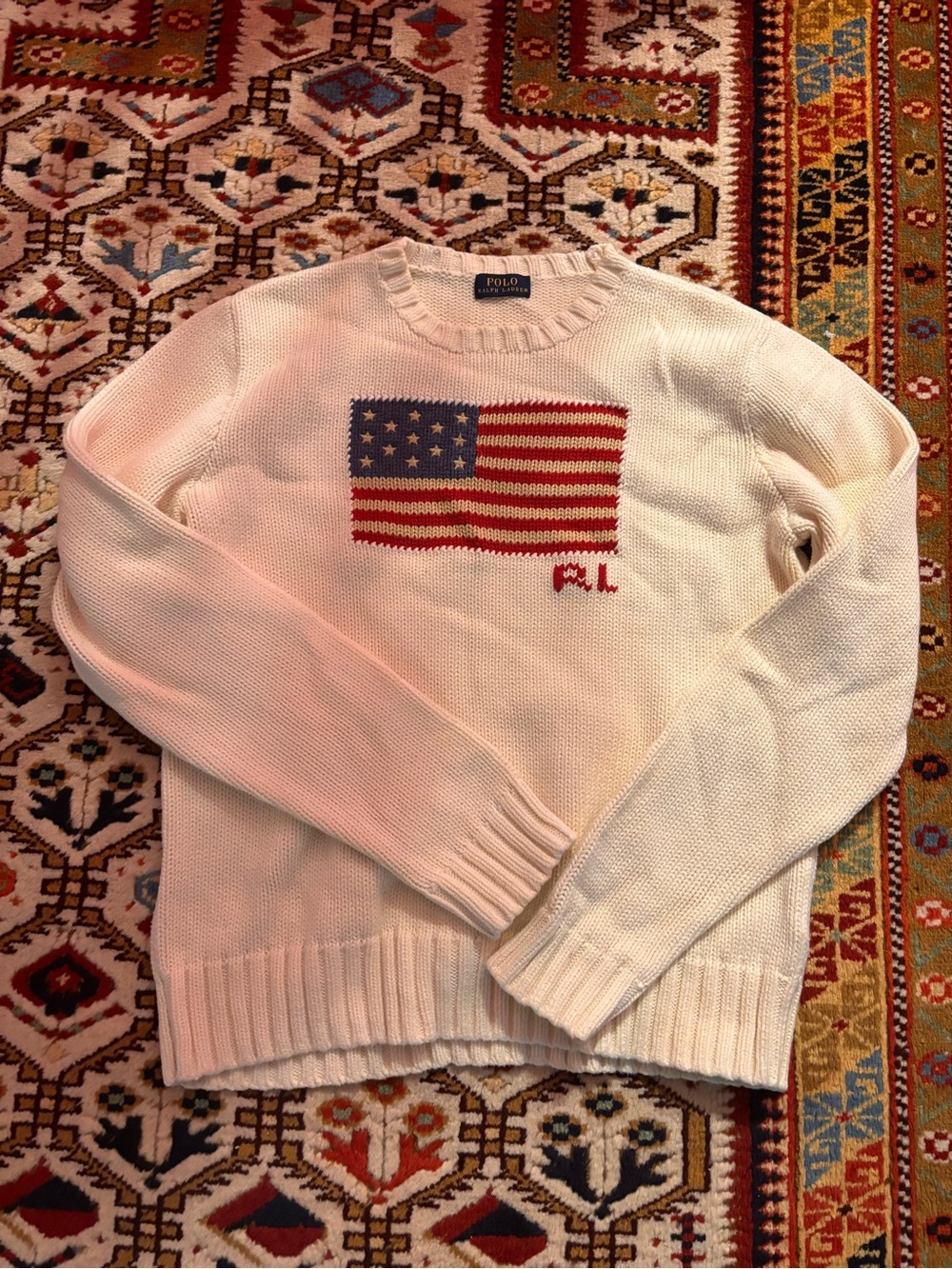 Polo Ralph Lauren Flag Cotton Crewneck Sweater